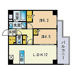 エタニティー取 2階2LDKの間取り