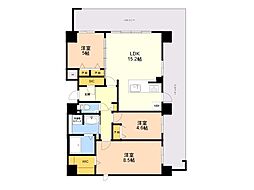福岡市早良区百道1丁目マンション 3LDKの間取図画像