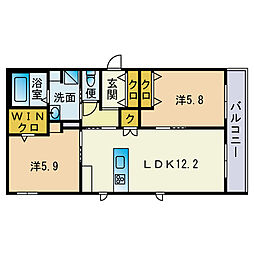 間取図画像 2LDK