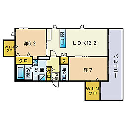 間取図画像 2LDK