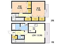 間取図画像 2LDK