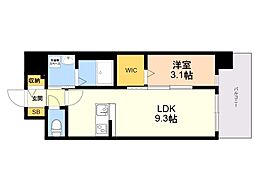 D.Clarest MELDIA早良街道 1LDKの間取図画像