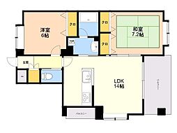 パサデーラ室見 2LDKの間取図画像