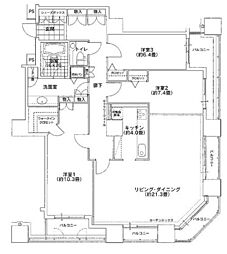 百道タワー 3LDKの間取図画像