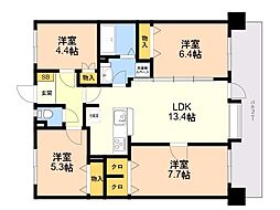 テングッド高取 4LDKの間取図画像