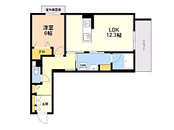 西新ステラレジデンス 1LDKの間取図画像