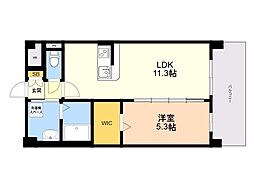 GRAND CENTRAL HARA 1LDKの間取図画像