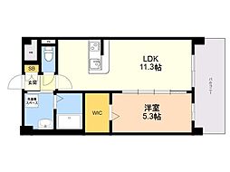 GRAND CENTRAL HARA 1LDKの間取図画像