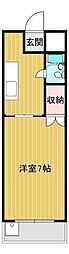 メゾン南庄 1Kの間取図画像