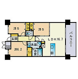 GRAND URBIC HARA 3LDKの間取図画像
