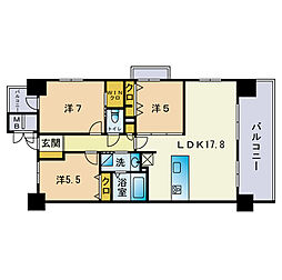 GRAND URBIC HARA 3LDKの間取図画像