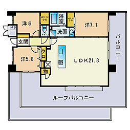 GRAND URBIC HARA 3LDKの間取図画像