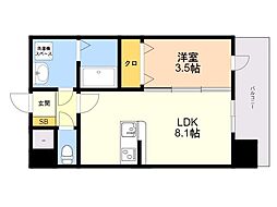 第48川崎ビル 1LDKの間取図画像