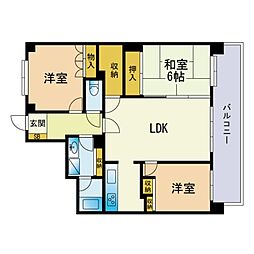 西新中央パーク・マンション 3LDKの間取図画像