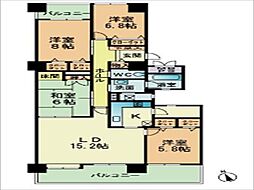 シーサイドももちクリスタージュ壱番館 4LDKの間取図画像