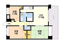グランドゥール鬼倉 2LDKの間取図画像