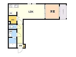 （仮称）Ｃｈｅｒｉｍ春日駅前ＷＥＳＴ 2階1LDKの間取り