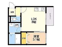 間取図画像 1LDK