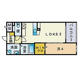 間取図画像 1LDK