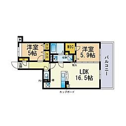 間取図画像 2LDK