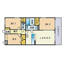 間取図画像 3LDK