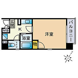 フォルム南福岡2 1Kの間取図画像