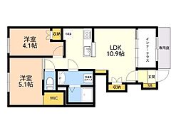 Sunvia 2LDKの間取図画像