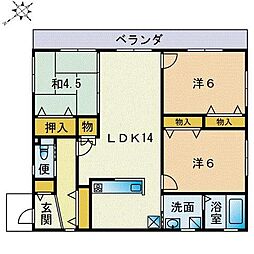 エスポワール 3LDKの間取図画像