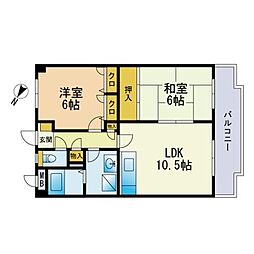 アネックスけやき通り 2LDKの間取図画像