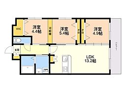 Arista shirakibaru 3LDKの間取図画像