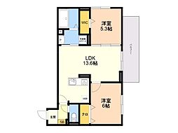 D-ROOM平田台 2LDKの間取図画像