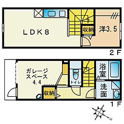 GARAGE HAUS KASUGA 1LDKの間取図画像