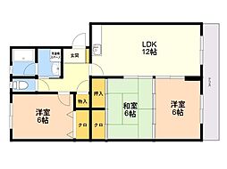 フレグランス20 3LDKの間取図画像