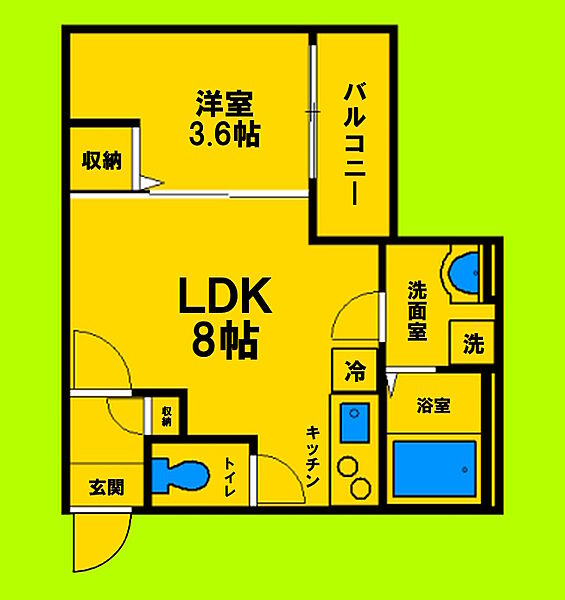 兵庫県尼崎市水堂町2丁目(賃貸アパート1LDK・3階・27.94㎡)の写真 その2