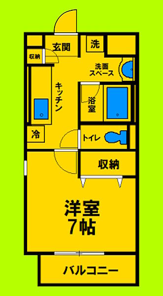 兵庫県尼崎市浜3丁目(賃貸マンション1K・2階・24.94㎡)の写真 その2