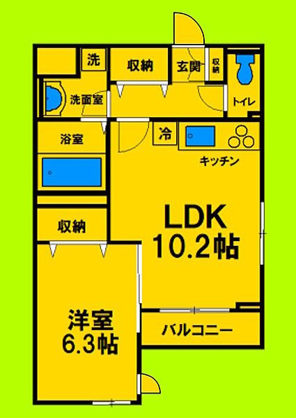 兵庫県尼崎市瓦宮1丁目(賃貸アパート1LDK・2階・41.31㎡)の写真 その2