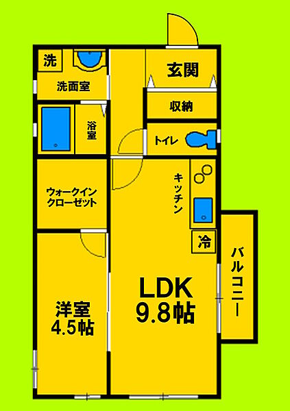 大阪府大阪市西淀川区佃3丁目(賃貸アパート1LDK・3階・38.47㎡)の写真 その2