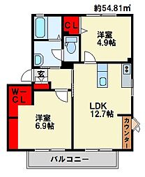 エスポワールホリII　A棟 2階