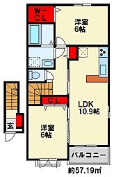 間取図画像 2LDK