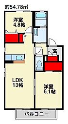 ガーデンシティ今井　D棟 2階/202