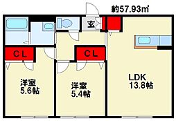 エスポワールKM II B棟 1階/102
