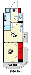コンフォートスクエア・安部山 1DKの間取図画像