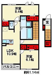 フィデール行橋B 2階/205