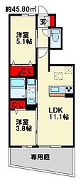 D-ROOM N.T 2LDKの間取図画像