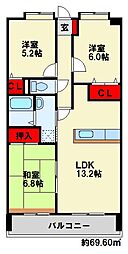 ミラドールF 3LDKの間取図画像