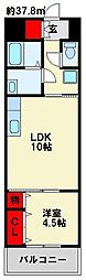 雅ビル 1LDKの間取図画像