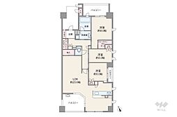 パークナード潮芦屋 3LDKの間取図画像