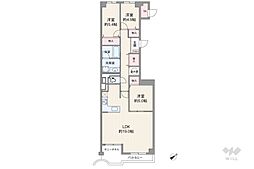 マンハイム芦屋 3LDKの間取図画像