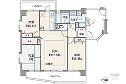 ライオンズマンション西宮門戸 3LDKの間取図画像