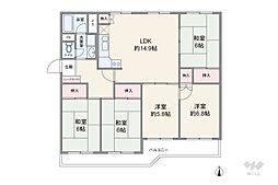 メゾン箕面青松園前2番館 5LDKの間取図画像